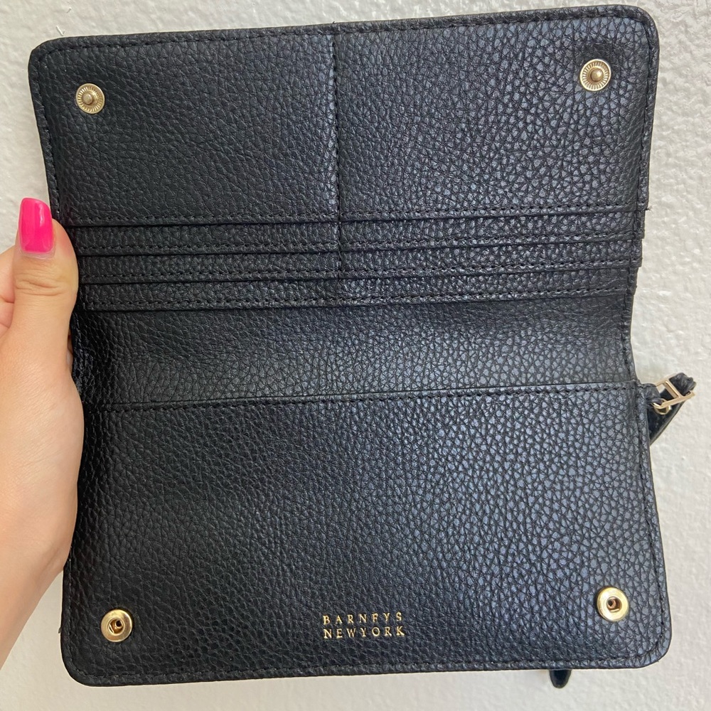 Barney’s New York black leather wallet